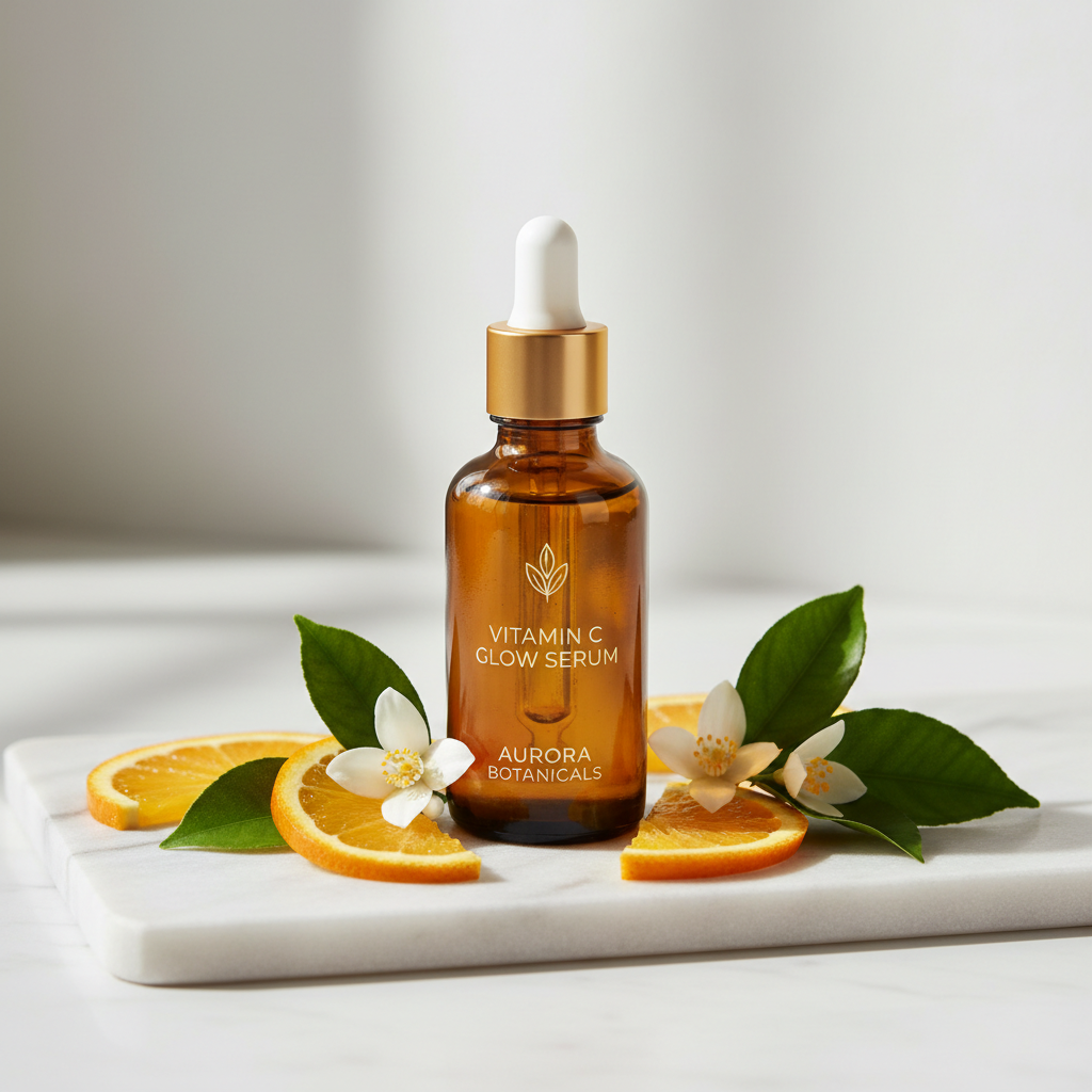 Sérum Vitamine C sur marbre