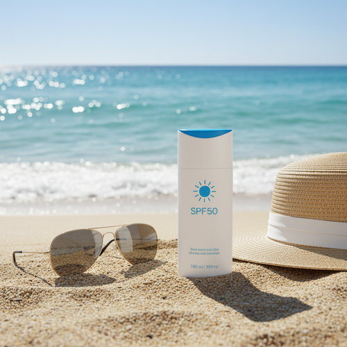 Crème Solaire SPF50+ lifestyle plage