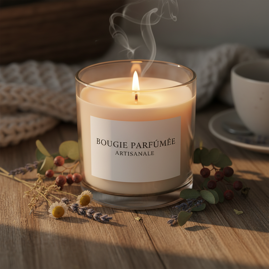 Bougie Parfumée Artisanale - cire végétale naturelle SOLEMOS