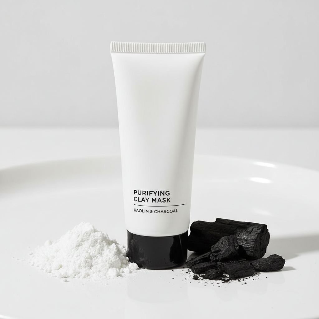 Masque Visage Purifiant sur fond blanc